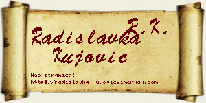 Radislavka Kujović vizit kartica